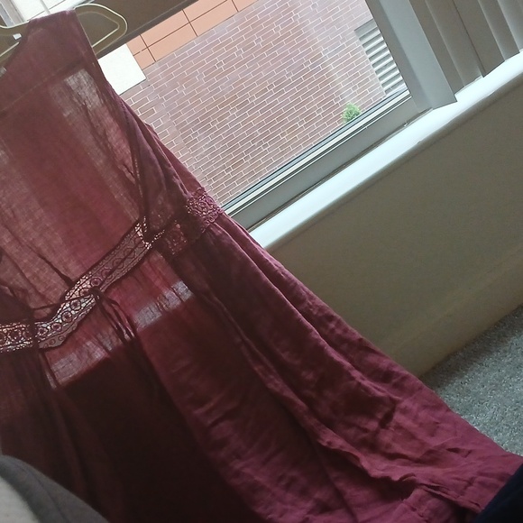 Free people see through beach long w lace and tie - Picture 9 of 9